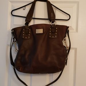 MK leather shoulder bag